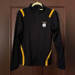 Augusta Sportswear Black Varsity Jacket with Gold Details